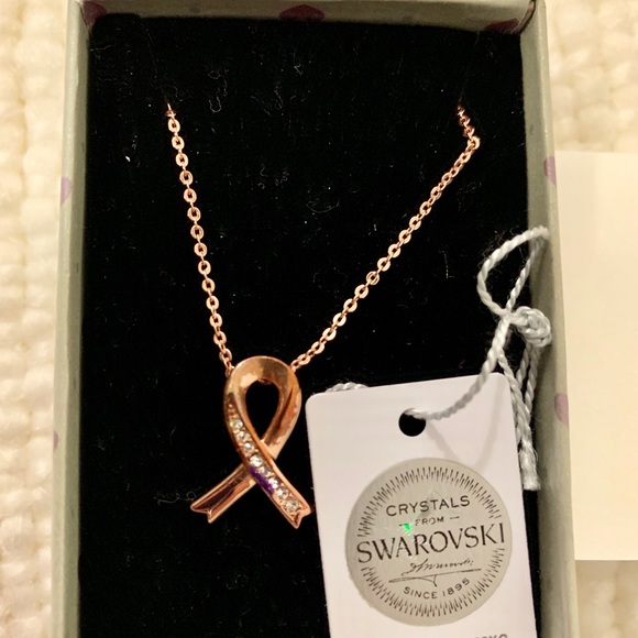 Accented Ribbon Rosegold Necklace - Picture 4 of 8